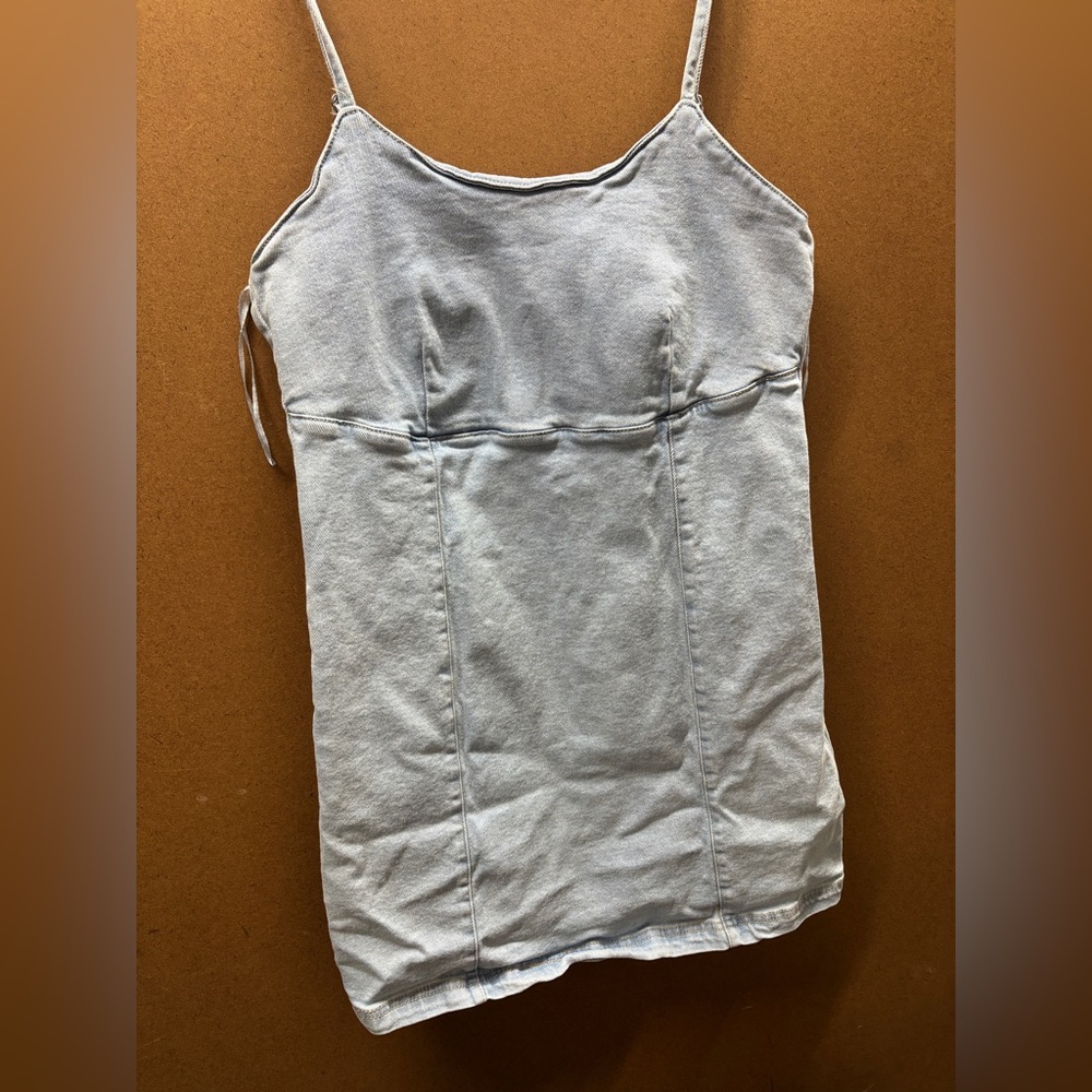 Light denim mini dress